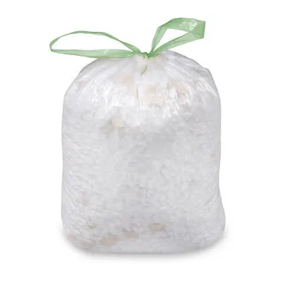 Produktbild von 100x Zugbandsäcke Müllsäcke mit Zugband 60 Liter 'L' 63 x 73 cm HDPE weiß