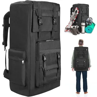 Image de Sac à dos de randonnée 120 L, sac à dos de trekking imperméable pour hommes et femmes, sac à dos de voyage, sac à dos de randonnée pour la randonnée, l'alpinisme et les voyages