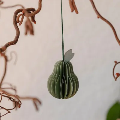 Produktbild von Papieranhänger Birne - grün: small