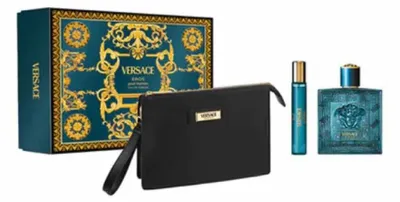 Obrázok produktu pre Versace Eros Pour Homme Eau De Parfum Spray 100ml Set of 3 items