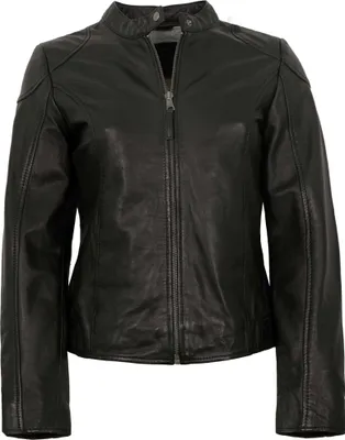 Produktbild von Mauritius - Damen Lederjacke Lammnappa schwarz : XL