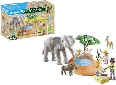 Zdjęcie produktu dla PLAYMOBIL Wiltopia Odkrywcy Zwierząt Sawanny, Słoń i Akcesoria, 4+