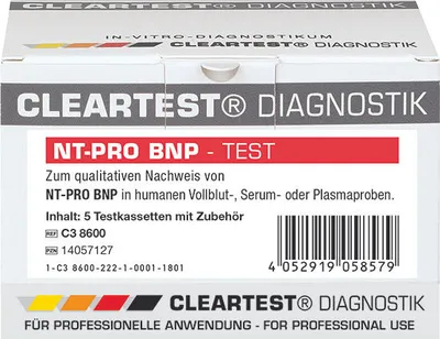 Produktbild von CLEARTEST NT-pro BNP Herzinsuffizienzmarker (5 Stk.)