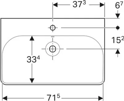 Produktbild von GEBERIT Waschtisch Smyle Square 60 cm weiß mit Beschichtung 500229018