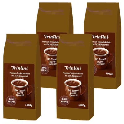 Produktbild von Trintini Trinkschokolade mit 24% Kakao 4x1000g