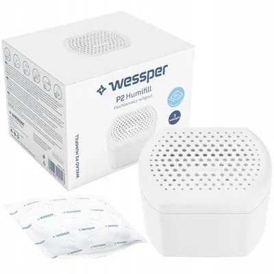 Produktbild von Wessper Feuchtigkeitskiller – Luftentfeuchter mit HumiFill Nachfüll-Kartusche 250 g (Weiß)