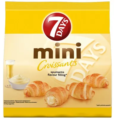Obrázek produktu pro 7 dní Mini croissanty s nádivkou a vínem Spumante 185 G