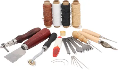 Obrázok produktu pre Kožené remeselné nástroje, kožené pracovné nástroje, kožená šijacia súprava, kožená pracovná súprava, kožená súprava nástrojov, kožené remeselné súpravy