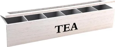 Produktbild von Svenska Living Teedose - weis - Bambus - Glasdeckel