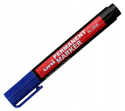 Produktbild von UNI Permanentmarker 380B blau Keilspitze