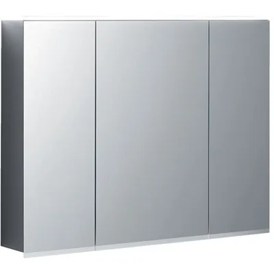 Produktbild von Geberit Option Plus Spiegelschrank, mit Beleuchtung, drei Türen, 90x70x17,2cm, Korpus, Tür innen, Tür außen: verspiegelt, 1 Stk.