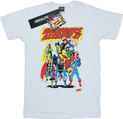 Produktbild von Marvel Comics - "Avengers Assemble" T-Shirt für Herren BI37947 (S) (Weiß)