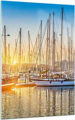 Produktbild von Bilder auf glas - Einteilig - Katamaran Yacht Anker Ankerplatz - 50x70cm - Glasbilder - Wandbilder - Bilder - Wanddekoration aus Glas - Glas Bilder - Wandbild auf Glas - GPA50x70-3162