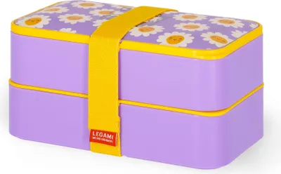 Produktbild von Legami Lunch Box Daisy, mit herausnehmbarem Behälter, Brotdose, Frühstücksdose, 1.2 L, LBD0003