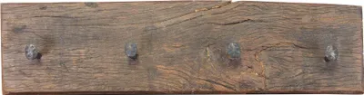Immagine prodotto di Milani Home - appendiabiti da parete in legno riciclato e metallo, stile rustico, 60 x 8 x 15 cm