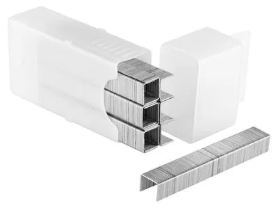 Zdjęcie produktu dla Zszywki typu A, 10 mm, 1000 sztuk, wytrzymałe, do biura i domu