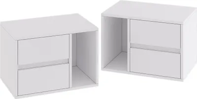 Image de Table de nuit Vicco Vimogo Blanc Lot de 2, Model 55281