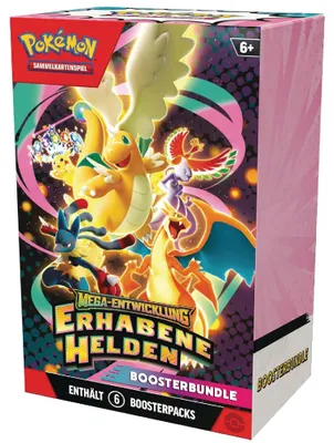 Produktbild von Amigo Pokémon-Sammelkartenspiel: Boosterbundle Mega-Entwicklung - Erhabene Helden Sonstige