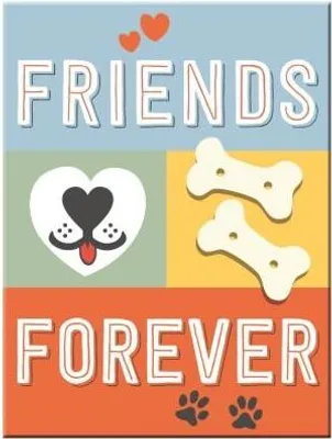 Image de Nostalgic-Art - Aimant 6 x 8 cm - PatteSchild - Friends Forever
