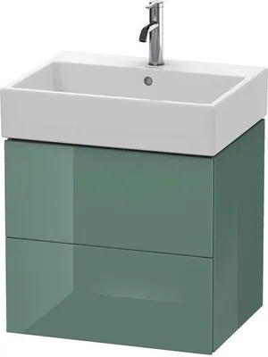 Produktbild von Waschtischunterbau L-CUBE 544x584x459mm weiß supermatt weiß supermatt