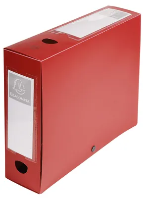 Immagine prodotto di Contenitore raccoglitore A4 80 mm in PP rosso, confezione da 10 pezzi