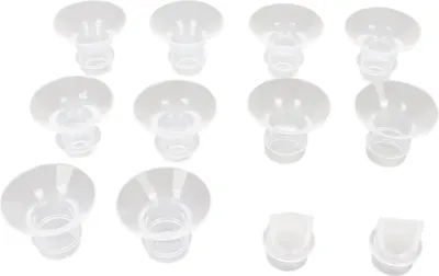 Produktbild von 10 Stück Brustpumpen-Flanscheinsätze, tragbares Silikon mit Entenschnabelventil, 13 mm, 15 mm, 17 mm, 19 mm, 21 mm
