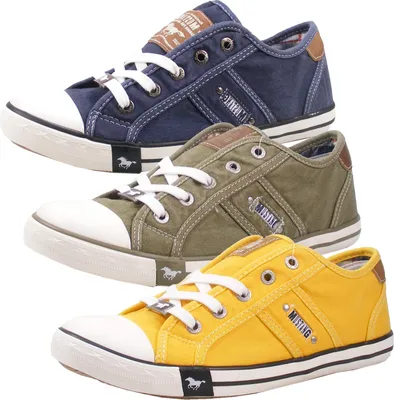 Produktbild von Mustang 1099-302 Schuhe Damen Schnürer Sneaker Canvas , Größe:36 EU, Farbe:Grün