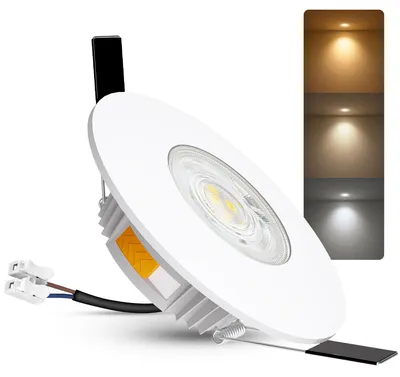 Produktbild von linovum CERBUS Einbaustrahler IP65 230V - LED 4W 3 Lichtfarben warm neutral kalt dimmbar - Deckenspot für Terrassenüberdachung & Carport
