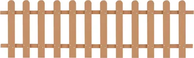 Produktbild von dkd-home-decor Lattenzaun aus WPC, Braun, 200 x 60 cm, 12 Latten, 9 cm Lattenabstand