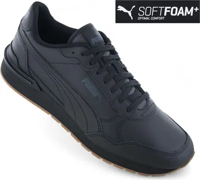 Zdjęcie produktu dla Skórzane buty treningowe Puma ST Runner v4 L PUMA Black-Strong Gray-Gum, uni , Mężczyźni:42 EU