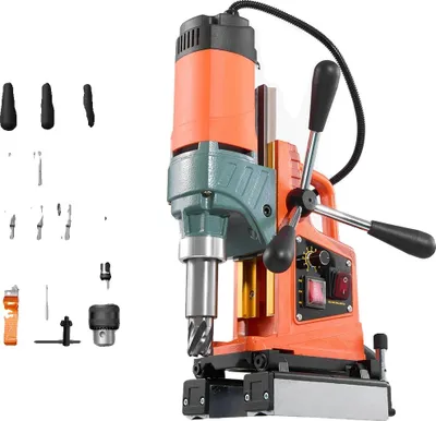 Immagine prodotto di Trapano magnetico, velocità variabile da 0 a 750 giri/min, potente base magnetica, 1400 W, 6 pezzi