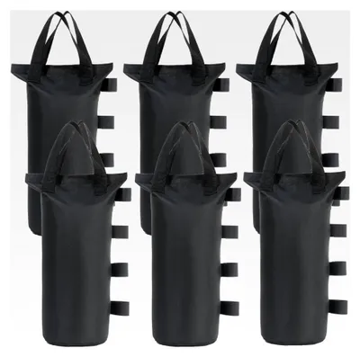 Produktbild von Sandsäcke für Baldachin, Gewichtssäcke für Outdoor-Werbezelt, Sonnenschutz, winddichter Sandsack (Schwarz, 6 zylindrisch)