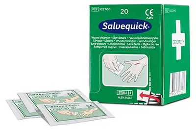 Produktbild von Salvequick-Wundreinigungstücher Box à 20 Stück Karton à 20 Stück | Packung (20 Stück)