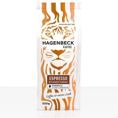 Produktbild von Hagenbeck Espresso Der elegante Schwarze 500g Kaffeebohnen