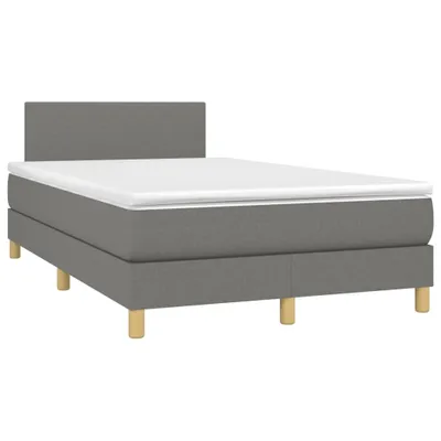 Produktbild von vidaXL Boxspringbett mit Matratze Dunkelgrau 120x190 cm Stoff