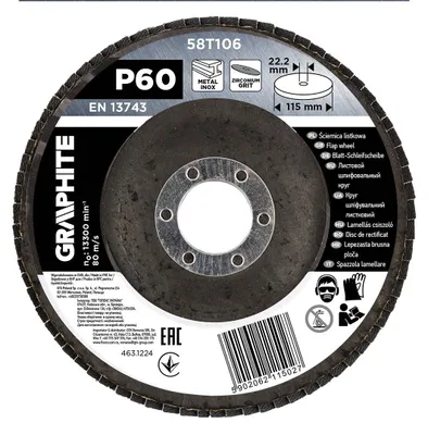 Imagen del producto de Disco de circonio laminado, 115 x 22,2 mm, grano P60