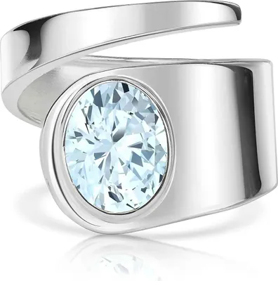 Produktbild von MATERIA by Matthias Wagner verstellbarer Damenring Blautopas 925 Sterling Silber 54 56 58 SR-18