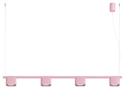 Productafbeelding van Kroonluchter RIFF 4 roze Gx53 4xGx53 10W aluminium 208x10x122cm Sollux Lighting