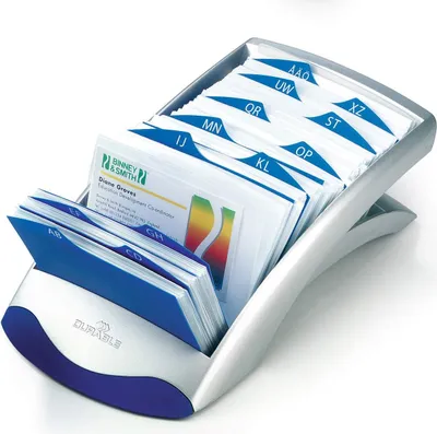 Zdjęcie produktu dla DURABLE Stojak na wizytówki VISIFIX® DESK VEGAS, Srebrny, 241323