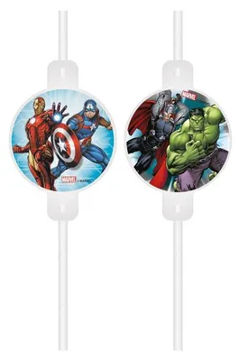Produktbild von Avengers  4 Trinkhalme kompostierbar