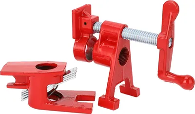 Image de 4pcs Kit de colliers de serrage pour bois Fer malléable avec 3/4 pouce de style H lourd pour l'amélioration des maisons en bois bricolage