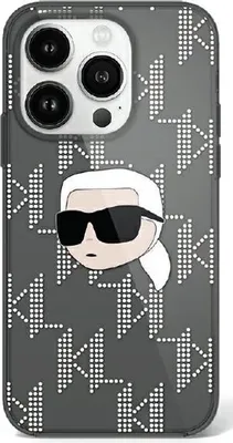 Image de Karl Lagerfeld Iml Karl Head Electroplated Case pour Iphone 16 - Noir