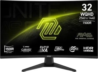 Obrázek produktu pro LCD Monitorius MSI MAG 321CQF E18 31.5" Gaming/Curved Panel VA 2560x1440 16:9 180 Hz 0.5 ms MAG321CQFE18