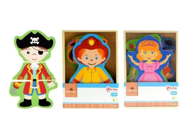 Produktbild von Figurenholzpuzzle für Kinder, Größe ca. 17 x 12 cm