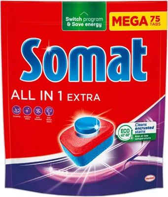 Zdjęcie produktu dla Tabletki Do Zmywarki All In One Extra 75 Sztuk