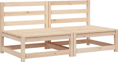 Produktbild von vidaXL Gartensofas ohne Armlehnen 2 Stk. 70x70x67 cm Massivholz Kiefer
