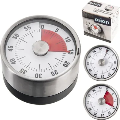 Produktbild von Küchentimer mit Magnet, analoger Handtimer 0-60 Minuten ORION 130742