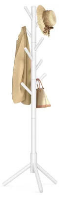 Produktbild von VASAGLE Garderobenständer, Kleiderständer aus Kautschukholz, 8 Haken