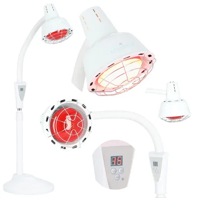 Produktbild von Infrarotlampe Sollux auf Stativ für Therapie und Kosmetik – Rotlicht Wärmelampe