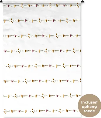 Produktbild von MuchoWow® Wandteppich Wandbehang Blumen - Muster - Pastell 120x180 cm Tapisserie Dekoration Wandtuch - Schlafzimmer - Dekorationen für das Haus